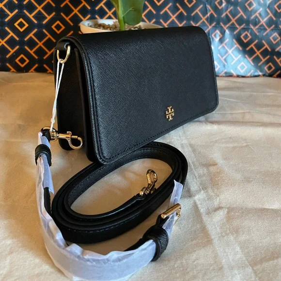 New, authentic tory burch Emerson mini crossbody bag black - Picture 3 of 11